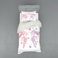 thumbnail image 1 of Ambesonne Love Bedding Set 3 Pcs, Bunnies Kissing in Air, Twin, Pink Purple, 1 of 3