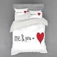 thumbnail image 1 of Ambesonne Love Bedding Set 4 Pcs, Words Affection Romance, Queen, Red Black White, 1 of 2