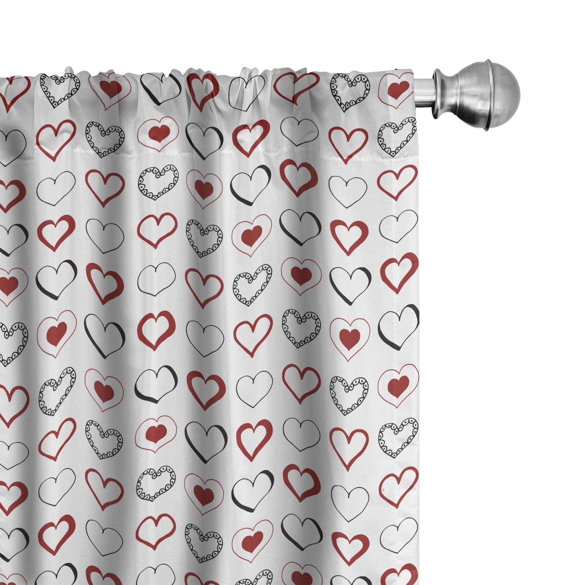 Ambesonne Love Curtains, Doodle Hipster Romance, Pair of 28
