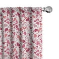thumbnail image 1 of Ambesonne Love Curtains, Pinkish Curls Soft Hearts, Pair of 28"x84", Multicolor, 1 of 5