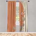 thumbnail image 1 of Ambesonne Love Curtains, Valentines Day Romance Print, Pair of 28"x63", Dark Peach, 1 of 2