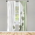 thumbnail image 1 of Ambesonne Love Curtains, Valentines Day Romance Print, Pair of 28"x63", Sage Green, 1 of 2