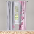 thumbnail image 1 of Ambesonne Love Curtains, Valentines Day Romance Print, Pair of 28"x95", Pale Pink, 1 of 2