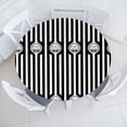 thumbnail image 1 of Ambesonne Love Emoji Fitted Round Tablecloth, Monochrome Lines Faces, 40"- 44" Diameter, Black and White, 1 of 5