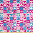 thumbnail image 1 of Ambesonne Love Fabric by the Yard Upholstery, Sketchy Hearts, 10 Yards, Pink Blue Cream, 1 of 4