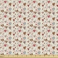 thumbnail image 1 of Ambesonne Love Fabric by the Yard Upholstery, Various Shaped Hearts, 2 Yards, Multicolor, 1 of 5