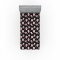 thumbnail image 1 of Ambesonne Love Fitted Sheet, Garden of Roses Lovers Pattern, Twin XL Size, Pale Rose and Charcoal Grey, 1 of 5