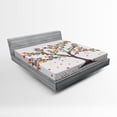 thumbnail image 1 of Ambesonne Love Fitted Sheet, Tree with Leaves Floral, Queen Size, Multicolor, 1 of 2