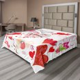 thumbnail image 1 of Ambesonne Love Flat Sheet, Valentines Day Cupid Birds, Full Size, Multicolor, 1 of 1