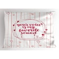 thumbnail image 1 of Ambesonne Love Pillow Sham, Hearts Lines Romantic, 26" X 20", Pink Red Blush, 1 of 2