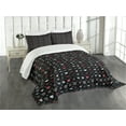 thumbnail image 1 of Ambesonne Love Quilted Bedspread Set 3 Pcs, Love Design, Queen Size, Multicolor, 1 of 5