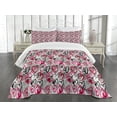 thumbnail image 1 of Ambesonne Love Quilted Bedspread Set 3 Pcs, Romantic Random Hearts, King Size, Multicolor, 1 of 5