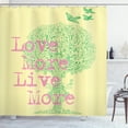 thumbnail image 1 of Ambesonne Love Shower Curtain, Positive World Wishes, 69"Wx70"L, Green Soft Pink Yellow, 1 of 5