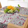 thumbnail image 1 of Ambesonne Love Table Runner & Placemats, Graffiti Words Romantic, Placemat 4 pcs + Runner 16"x90", Magenta Ivory Pale Green, 1 of 2
