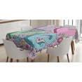 thumbnail image 1 of Ambesonne Love Tablecloth Rectangular Table Cover, 3D Lettering Groovy, 52"x70", Multicolor, 1 of 4