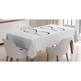 thumbnail image 1 of Ambesonne Love Tablecloth Rectangular Table Cover, Infinity Monochrome, 52"x70", Black White, 1 of 4