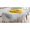 thumbnail image 1 of Ambesonne Love Tablecloth Rectangular Table Cover, Yellow Grey Romantic, 52"x70", Yellow Black, 1 of 4