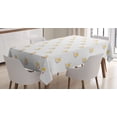 thumbnail image 1 of Ambesonne Love Theme Tablecloth Rectangular Table Cover, Amour Love Arrow Pattern, 60"x84", Earth Yellow White Peach, 1 of 4