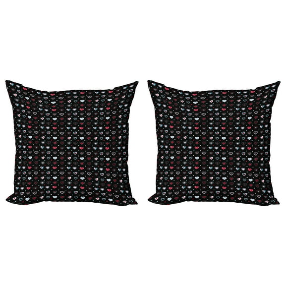 Ambesonne Love Throw Pillow Cover 2 Pack, Love Design, 20", Multicolor