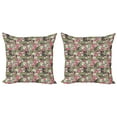 thumbnail image 1 of Ambesonne Love Throw Pillow Cover 2 Pack, Retro Color Graffiti Texts, 18", Multicolor, 1 of 2