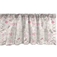 thumbnail image 1 of Ambesonne Love Window Valance, Kissing Birds Eros Cats, 54" X 18", Pale Coral Pink Brown, 1 of 3