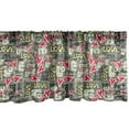 thumbnail image 1 of Ambesonne Love Window Valance, Retro Color Graffiti Texts, 42" x 18", Multicolor, 1 of 3