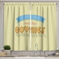 thumbnail image 1 of Ambesonne Love You More Kitchen Curtains, Vanilla Cookies, 55"x39", Multicolor, 1 of 3