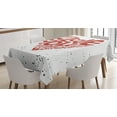 thumbnail image 1 of Ambesonne Love You More Tablecloth Rectangular Table Cover, Grungy Heart Form, 52"x70", Rust Black White, 1 of 4