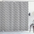 thumbnail image 1 of Ambesonne Luau Shower Curtain, Flourish Pattern Hibiscus Art, 69"Wx70"L, Taupe Grey, 1 of 4