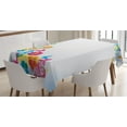 thumbnail image 1 of Ambesonne Luau Tablecloth Rectangular Table Cover, Colorful Butterfly Borders, 52"x70", Multicolor, 1 of 4