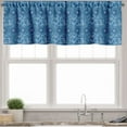 thumbnail image 1 of Ambesonne Luau Window Valance, Aqua Toned Floral Illustration, 54" X 18", Petrol Blue Dark Blue, 1 of 3