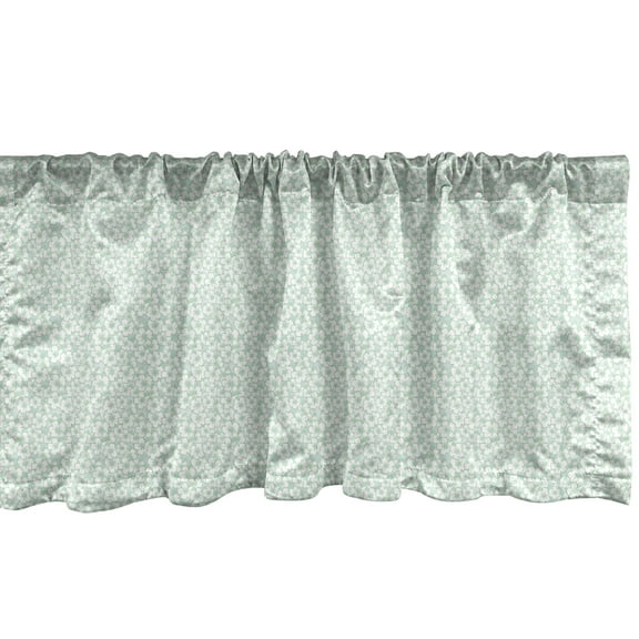 Ambesonne Luau Window Valance, Fresh Springtime in Hawaii, 54" X 12", Mint Green and White