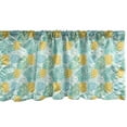 thumbnail image 1 of Ambesonne Luau Window Valance, Summer Leaves and Pineapples, 54" X 18", Earth Yellow Seafoam, 1 of 3