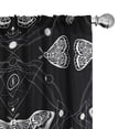 thumbnail image 1 of Ambesonne Lunar Moth Curtains, Medieval Astrology Print, Pair of 28"x84", White Charcoal Grey, 1 of 5