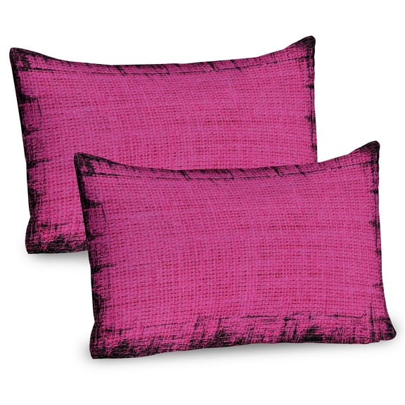 Ambesonne Magenta Pillow Sham 2 Pack, Futuristic Grungy Murky, 30"x20", Fuchsia Pink