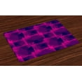thumbnail image 1 of Ambesonne Magenta Place Mats Set of 4, Dark Colored Trippy, Standard Size, Fuchsia Purple, 1 of 4