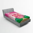 thumbnail image 1 of Ambesonne Magic Fitted Sheet, Fantasy Tale Pixie in Sky, Twin XL Size, Green Pink, 1 of 2