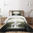 thumbnail image 1 of Ambesonne Magic Quilted Bedspread Set 2 Pcs, Unicorn Horse with Tree, Twin Size, Yellow Hunter Grey, 1 of 5
