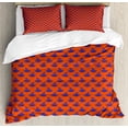 thumbnail image 1 of Ambesonne Magician Duvet Cover Set, Witch Wizard Hat Halloween, Queen, Dark Orange Blue Violet, 1 of 3