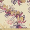 thumbnail image 1 of Ambesonne Magnolia Fabric by the Yard Upholstery, Portrayal Illustration, 10 Yards, Pale Orange Beige, 1 of 4
