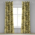 thumbnail image 1 of Ambesonne Magnolia Grommet Curtain, Butterfly and Blooms Print, 50"x84", Charcoal Grey Pale Green, 1 of 1