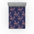 thumbnail image 1 of Ambesonne Magnolia Pattern Fitted Sheet, Art Dreamy Flowers, King Size, Quartz Pastel Pink, 1 of 5