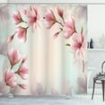 thumbnail image 1 of Ambesonne Magnolia Shower Curtain, Double Exposure Effect, 69"Wx70"L, Dark Coral and Pale Pink, 1 of 3