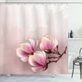 thumbnail image 1 of Ambesonne Magnolia Shower Curtain, Fragile Flower Petals, 69"Wx75"L, Pale Pink Brown Pink, 1 of 3
