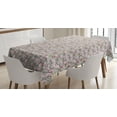thumbnail image 1 of Ambesonne Magnolia Tablecloth Rectangular Table Cover, Watercolor Magnolias, 60"x84", Grey Pale Pink and Brown, 1 of 3