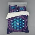thumbnail image 1 of Ambesonne Mandala Bedding Set 4 Pcs, Ombre Flower of Life, Queen, Pale Blue Violet Indigo, 1 of 3