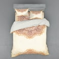 thumbnail image 1 of Ambesonne Mandala Bedding Set 4 Pcs, Oriental Vintage Art, Queen, Beige and Burnt Orange, 1 of 2