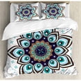thumbnail image 1 of Ambesonne Mandala Boho Lotus Flower Stylized Microcosm Motif Unique Retro Spiritual Theme Duvet Cover Set, 1 of 3