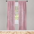 thumbnail image 1 of Ambesonne Mandala Curtains, Eastern Retro Lotus Motif, Pair of 28"x63", Pale Rose, 1 of 2