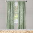 thumbnail image 1 of Ambesonne Mandala Curtains, Eastern Retro Lotus Motif, Pair of 28"x63", Reseda Green, 1 of 2